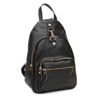 Женский кожаный рюкзак Borsa Leather K1162-black