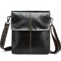 Мужская сумка через плечо из натуральной кожи гладкая Bexhill Bx8821C