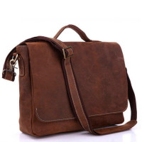 Сумка мужская кожаная через плечо для ноутбука Tiding Bag 7108R-1