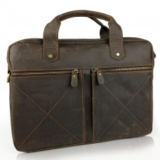 Винтажная сумка для ноутбука коричневая Tiding Bag D4-012R