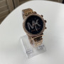 Качественные женские часы Michael Kors люкс реплика золотистые серебристые Золото-серебристый