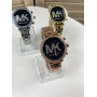 Качественные женские часы Michael Kors люкс реплика золотистые серебристые Золото-серебристый