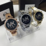 Качественные женские часы Michael Kors люкс реплика золотистые серебристые Розово-серебристый