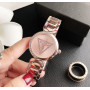 Качественные женские наручные часы браслет в стиле Guess, модные и стильные часы-браслет на руку Розовое золото