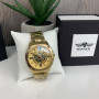 Качественные мужские механические часы Winner GMT-1159 Gold золото,наручные часы Виннер скелетон 2022