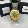 Качественные мужские механические часы Winner GMT-1159 Gold золото,наручные часы Виннер скелетон 2022