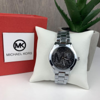 Женские наручные часы Michael Kors качественные реплика. Брендовые часы с браслет золотистые серебристые Серебро