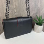 Женская мини сумочка клатч Pinko черная с красными вставками, маленькая сумка Пинко птички