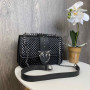 Женская мини сумочка клатч с птичками Pinko капелька, Маленькая сумка на цепочке с птицами Пинко капля