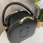 Качественная женская мини сумочка через плечо Marc Jacobs каркасная сумка эко кожа Черный