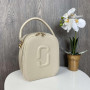 Качественная женская мини сумочка через плечо Marc Jacobs каркасная сумка эко кожа Молочный