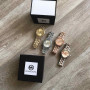 Женские часы Michael Kors качественные реплика. Брендовые наручные часы с камнями золотистые серебристые Розовый с серебром