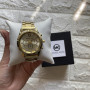 Женские наручные часы в подарочной коробочке Michael Kors люкс реплика Желтое золото