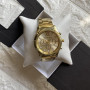 Женские наручные часы в подарочной коробочке Michael Kors люкс реплика Желтое золото