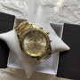 Женские наручные часы в подарочной коробочке Michael Kors люкс реплика Желтое золото