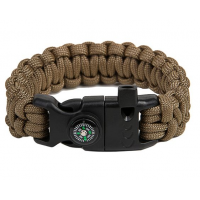 Браслет выживания из паракорда Кобра LeCord Survival Bracelet Coyote Brown
