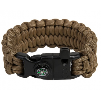 Браслет выживания из паракорда Петли LeCord Survival Bracelet Coyote Brown