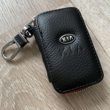 Автомобильный кожаный чехол брелок для ключей от машины, брелок сигнализации натуральная кожа KIA