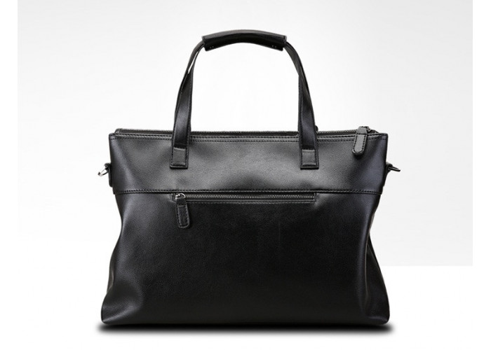 Качественная мужская деловая сумка для документов формат А4, офисная сумка-портфель черная, деловой портфель