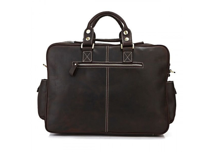 Сумка мужская Vintage 14757 в винтажном стиле Коричневая