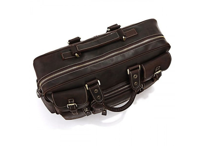 Сумка мужская Vintage 14757 в винтажном стиле Коричневая