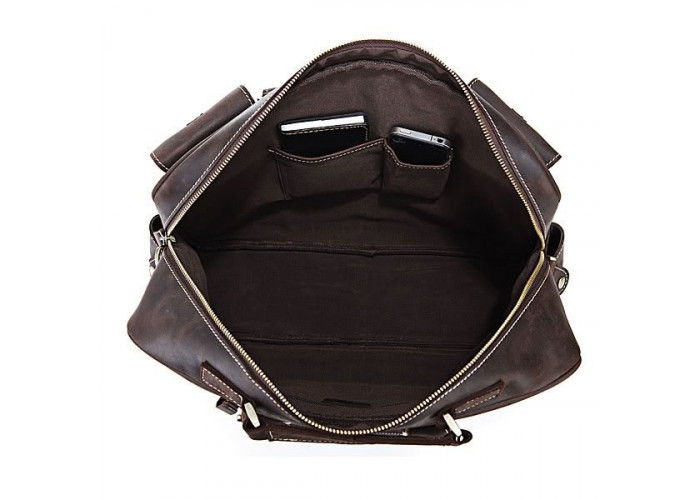 Сумка мужская Vintage 14757 в винтажном стиле Коричневая