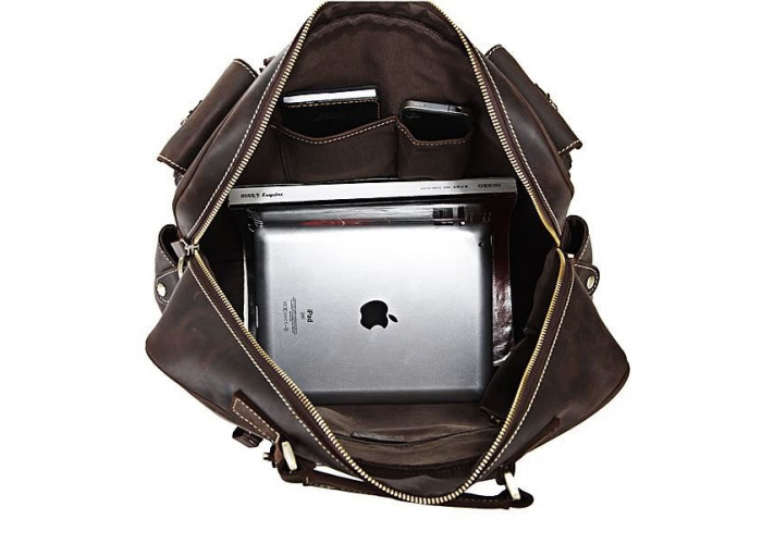 Сумка мужская Vintage 14757 в винтажном стиле Коричневая