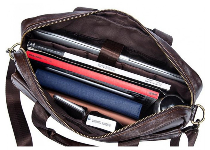 Сумка вместительная Vintage 14641 кожаная Коричневая