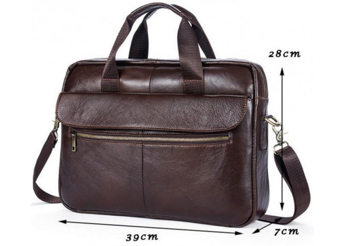 Сумка вместительная Vintage 14641 кожаная Коричневая