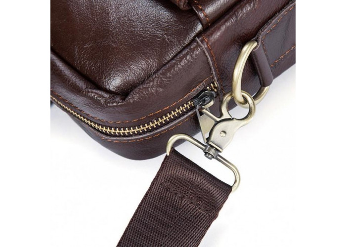 Сумка вместительная Vintage 14641 кожаная Коричневая