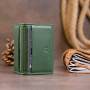 Визитница-книжка ST Leather 19215 Зеленая
