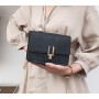 Модная женская мини сумочка клатч на цепочке Черный