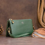 Вместительный клатч из двух частей женский ST Leather 19253 Зеленый