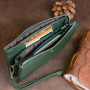 Вместительный клатч из двух частей женский ST Leather 19253 Зеленый