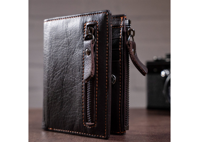 Кошелек мужской Vintage 14687 Коричневый
