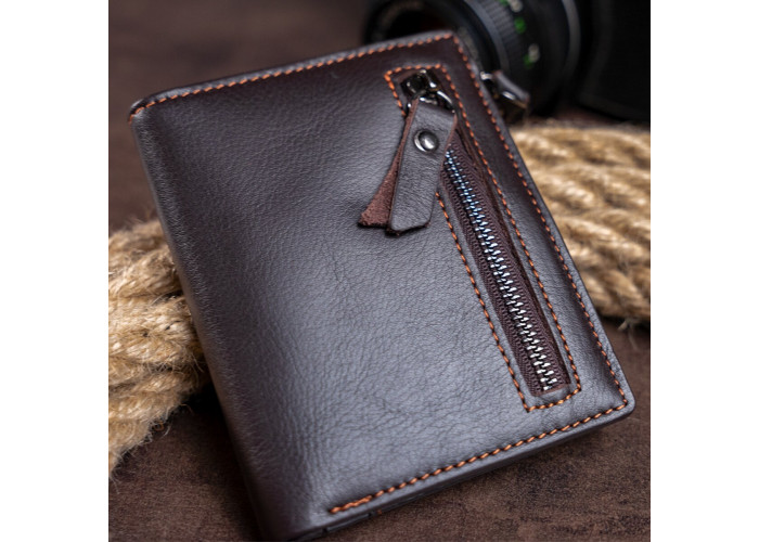 Кошелек мужской Vintage 14687 Коричневый