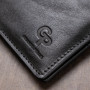 Кожаное мужское глянцевое портмоне GRANDE PELLE 11554 Черный