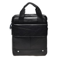 Мужская кожаная сумка через плечо Borsa Leather K18859-black