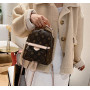 Женский мини рюкзак сумочка в стиле Луи Витон. Маленький рюкзачок сумка Louis Vuitton реплика Молочные вставки