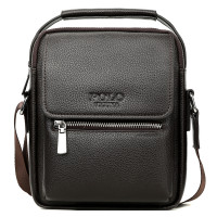 Мужская сумка через плечо Polo Vicuna черная (1007-BR)