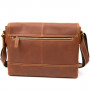 Сумка матовая мужская почтальонка Vintage 20399 Рыжая