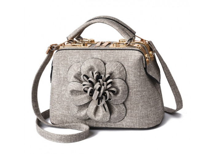 Женская мини сумочка с цветком. Модная женская сумка цветок