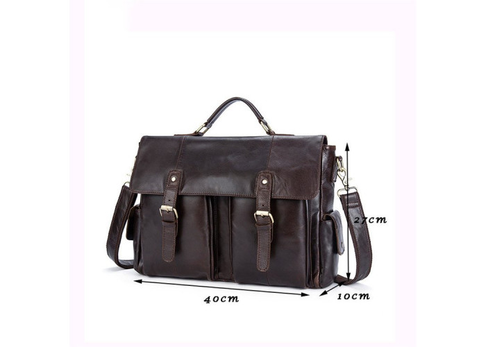 Портфель деловой мужской под ноутбук Vintage 14749 Коричневый