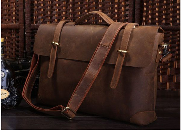 Портфель Vintage 14063 в винтажном стиле Коричневый