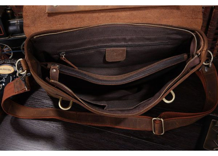 Портфель Vintage 14063 в винтажном стиле Коричневый