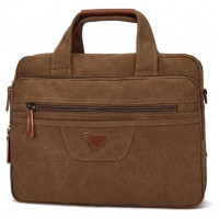 Сумка текстильная для ноутбука Vintage 20183 Коричневая