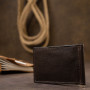 Мужской практичный зажим для денег GRANDE PELLE 11403 Темно-коричневый