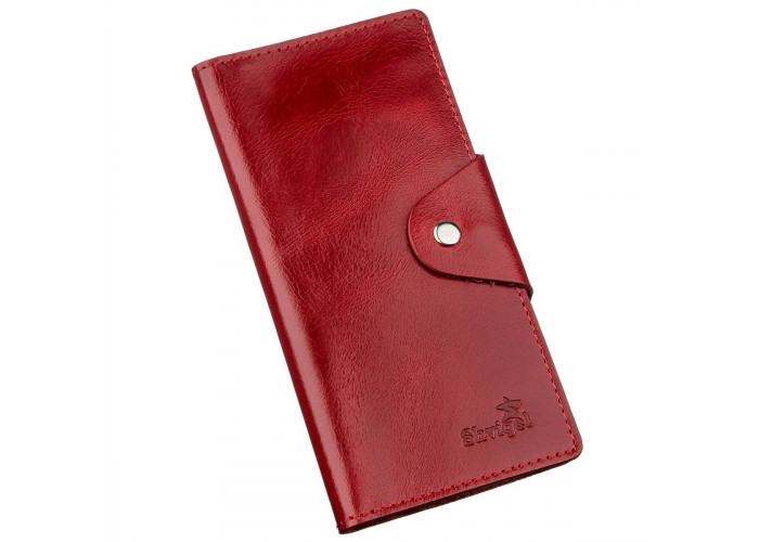 Бумажник женский вертикальный на двух кнопках SHVIGEL 16176 Красный