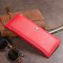Горизонтальный тонкий кошелек из кожи женский ST Leather 19330 Красный