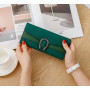 Женский кошелек клатч с подковой экокожа, стильный портмоне для девушек Подкова Зеленый